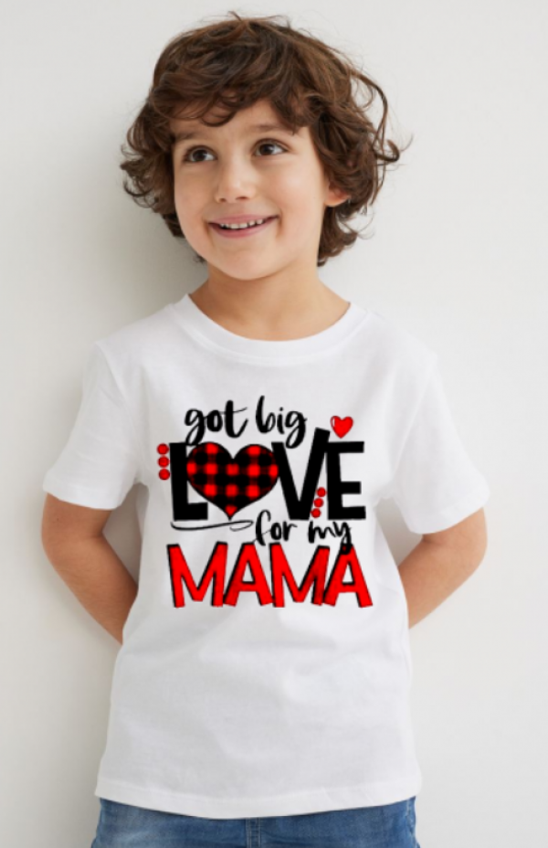 Kaos dengan tulisan I love mommy atau I love daddy
